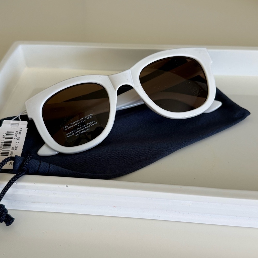J. Crew Factory White Sunglasses